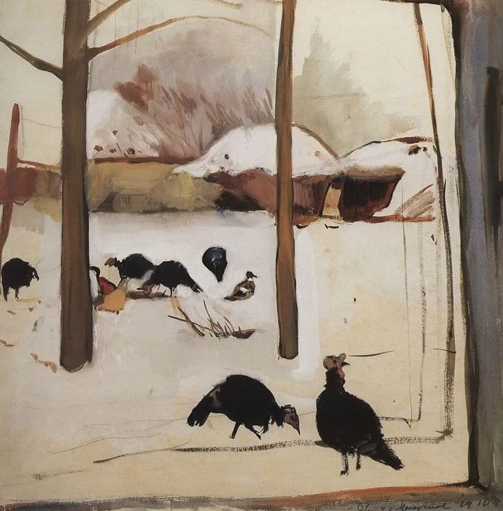 Poultry yard — Zinaida Serebriakova