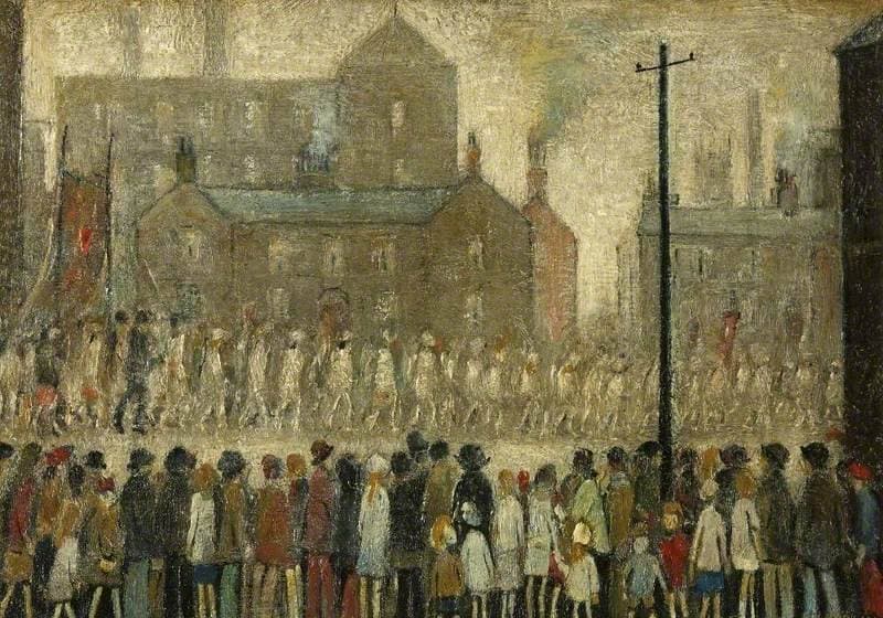 A Procession — L.S. Lowry