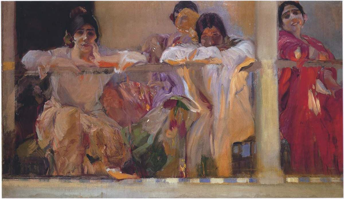Artist's Patio, Cafe Novedades, Seville — Joaquín Sorolla