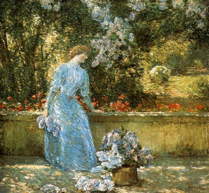 Lady in the Park (aka In the Garden) — Childe Hassam