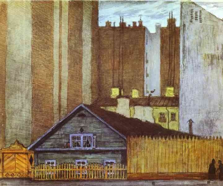 A Cottage in St. Petersburg — Mstislav Dobuzhinsky
