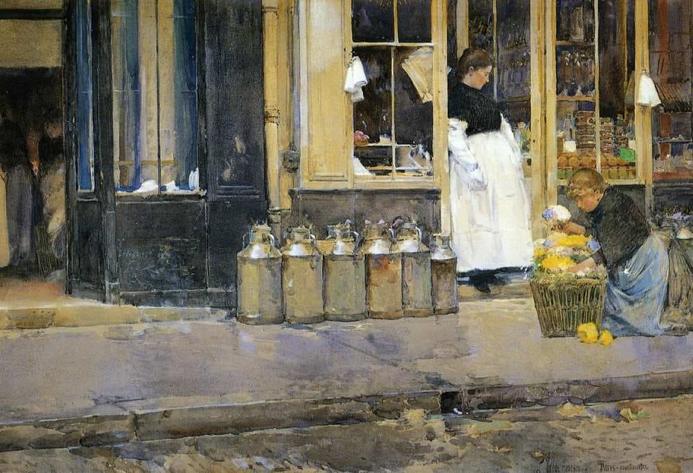 Flower Store and Dairy Store — Childe Hassam