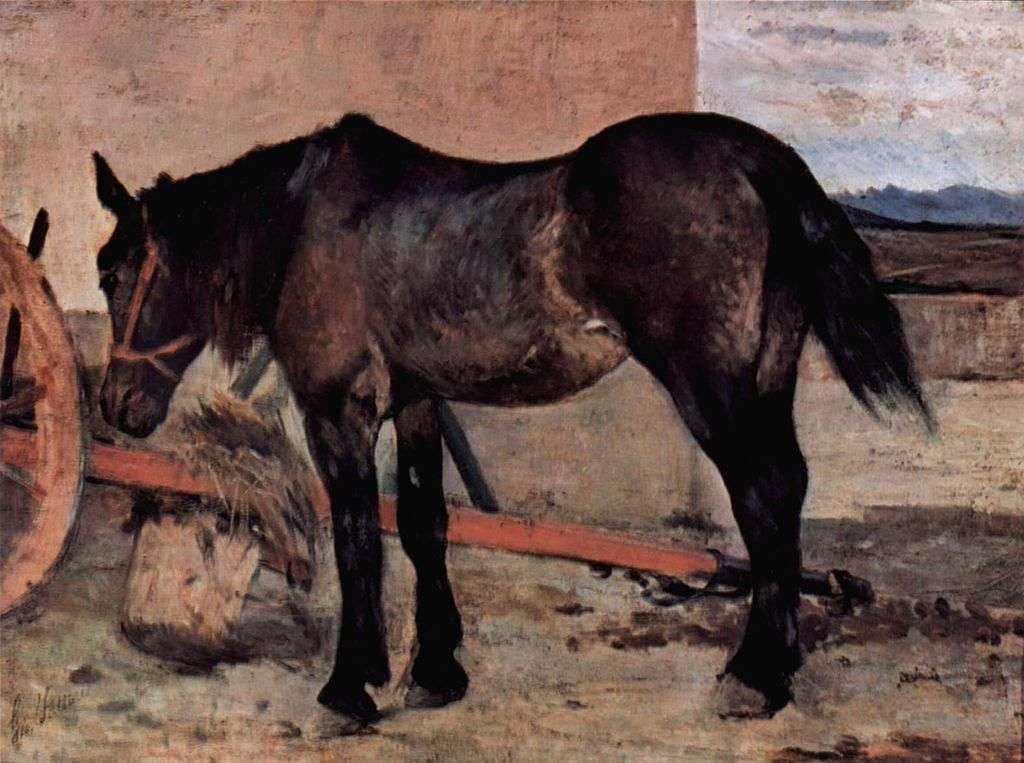 Mare at a cart — Giovanni Fattori