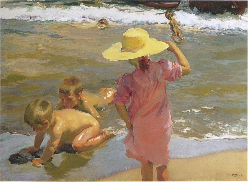 Children on the seashore — Joaquín Sorolla