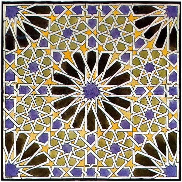 Mural Mosaic in The Alhambra — M.C. Escher