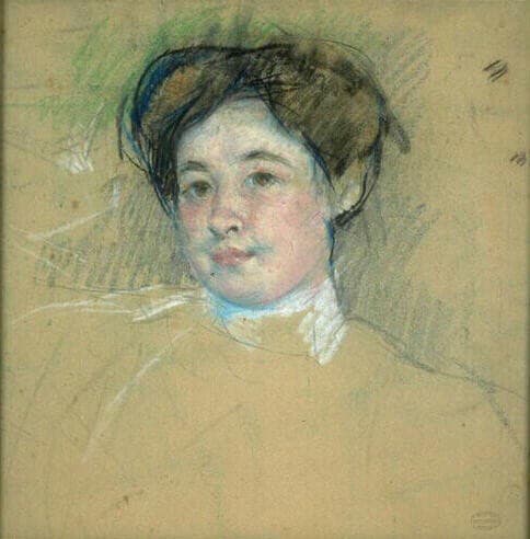 Portrait of young woman — Mary Cassatt