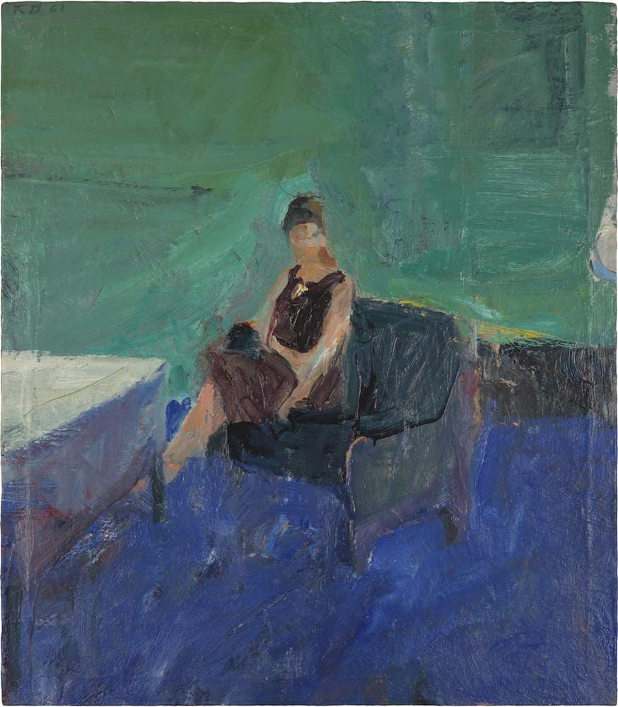 Seated Woman, Green Interior — Richard Diebenkorn