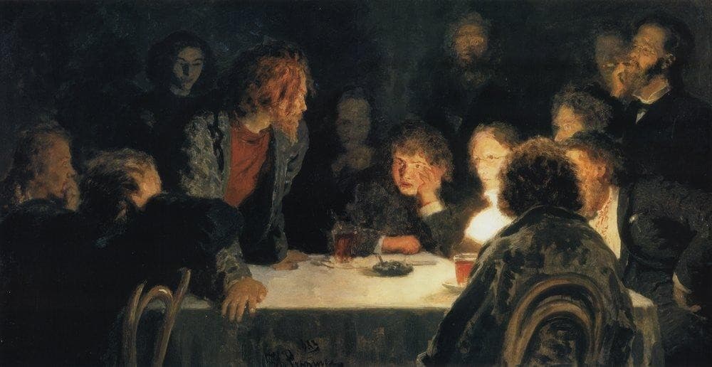 The Revolutionary Meeting — Ilya Repin