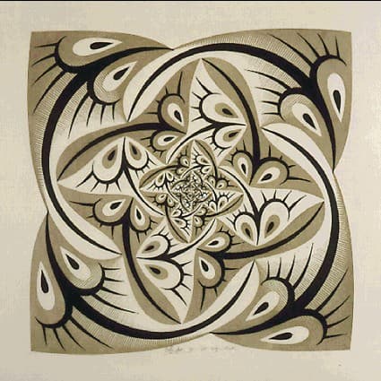 Path of Life II Colour — M.C. Escher