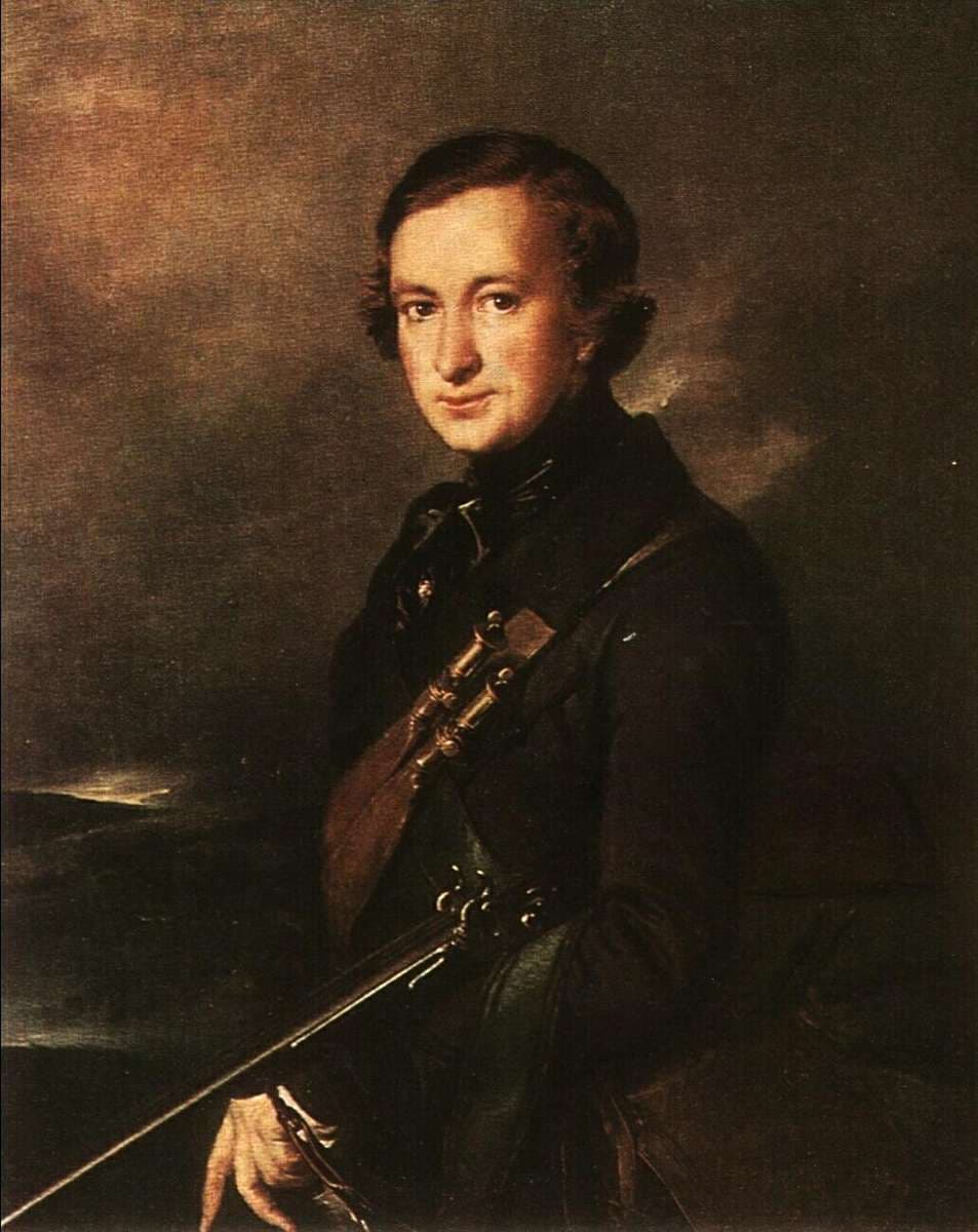 Portrait of Yu. F. Samarin in the Hunting Dress — Vasily Tropinin