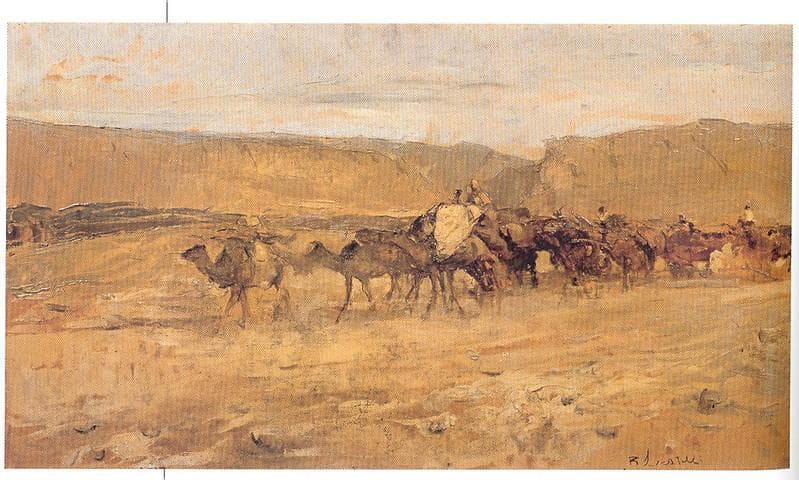 Caravan in the desert — Romualdo Locatelli
