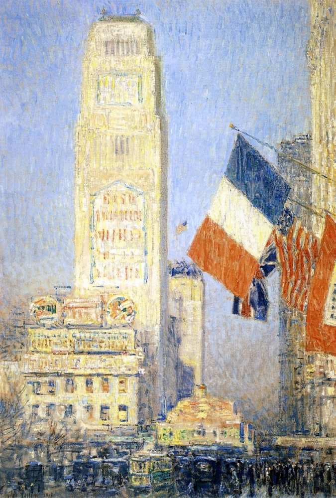 The New York Bouquet, West Forty-Second Street — Childe Hassam