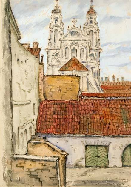 Vilnius. St. Catherine's Church. — Mstislav Dobuzhinsky