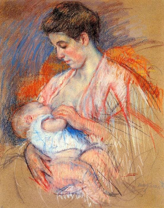 Mother Jeanne Nursing Her Baby — Mary Cassatt