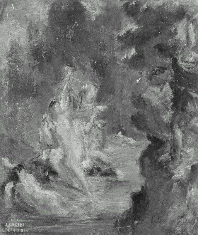 Summer: Diana Surprised at her Bath by Actaeon — Eugène Delacroix