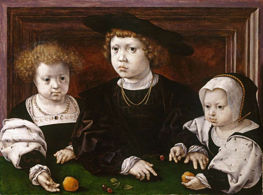 The children of King Christian II of Denmark, Norway and Sweden — Jan Gossaert
