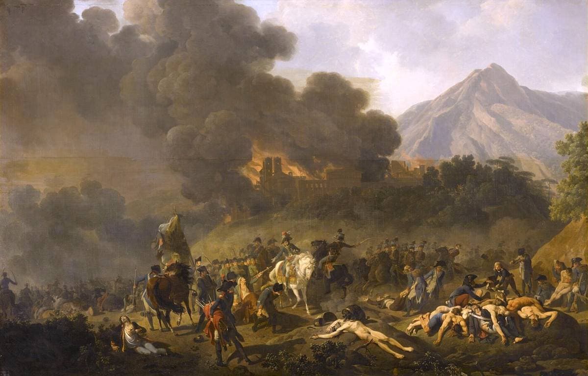 Bonaparte reçoit les prisonniers sur le champ de bataille, 1797 — Nicolas-Antoine Taunay