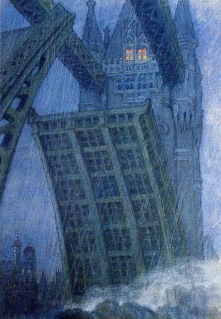 Bridge in London — Mstislav Dobuzhinsky