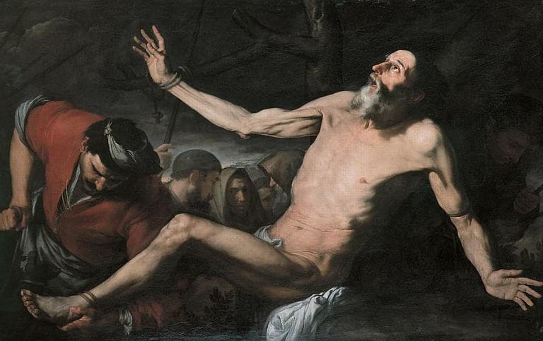St. Bartholomew almost in agony — Francisco de Zurbarán