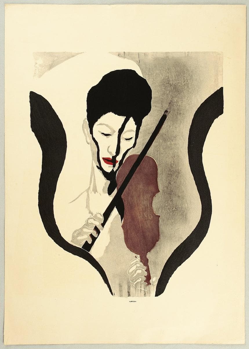 Impression of a Violinist (Portrait Of Suwa Nejiko) — Koshiro Onchi
