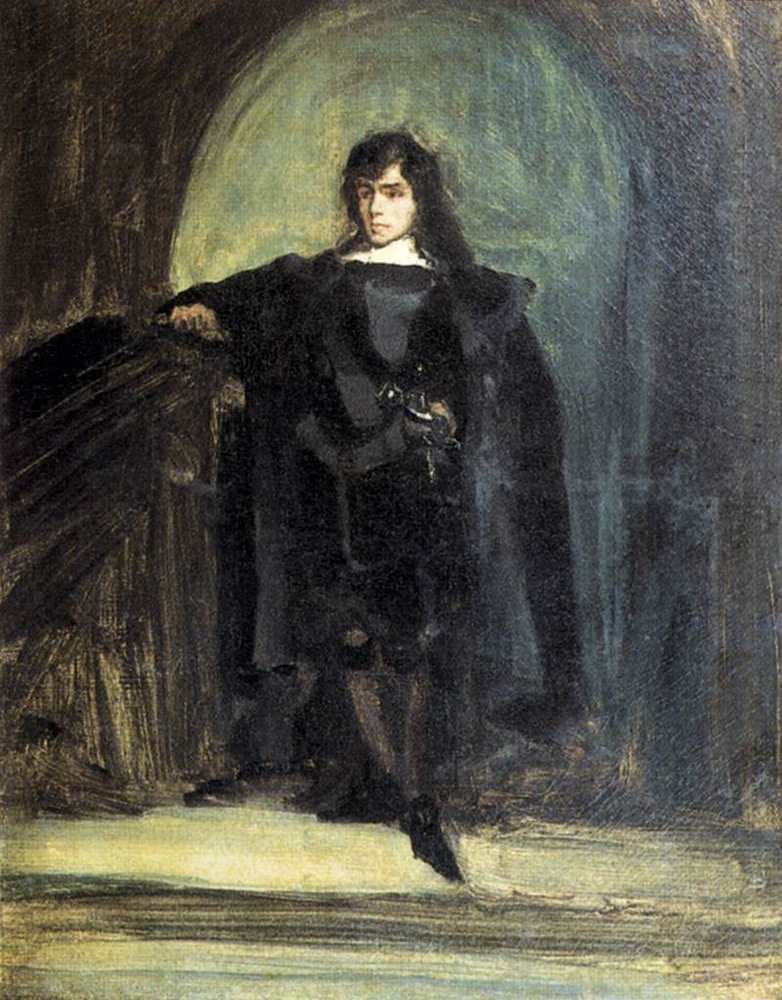 Self-portrait as Hamlet — Eugène Delacroix