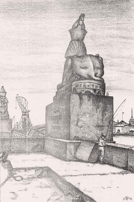 Sphinxes — Mstislav Dobuzhinsky