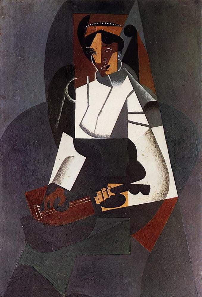 Woman with a Mandolin (after Corot) — Juan Gris