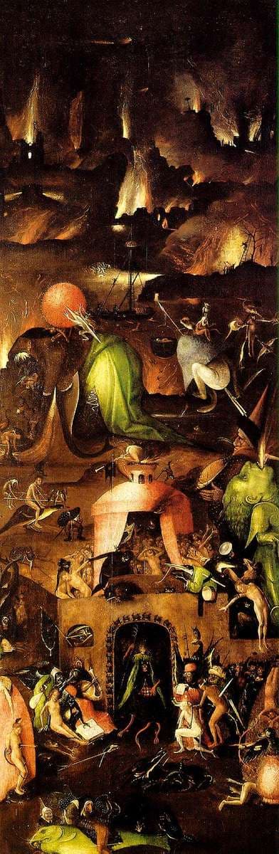 Last Judgment, right wing — Hieronymus Bosch