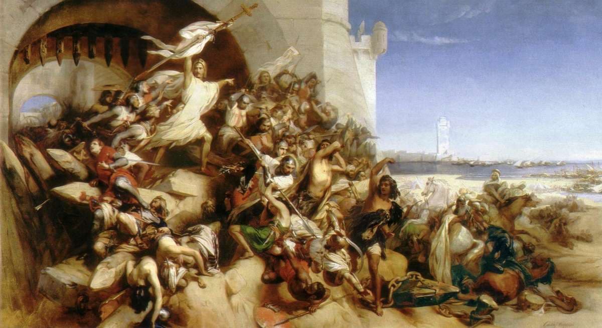 The Defence of Rhodes by the Knights of St John of Jerusalem — Gustaf Wappers