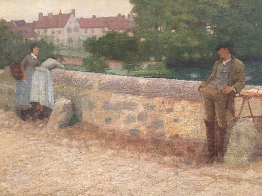 On the Bridge in Grez — Frank O'Meara