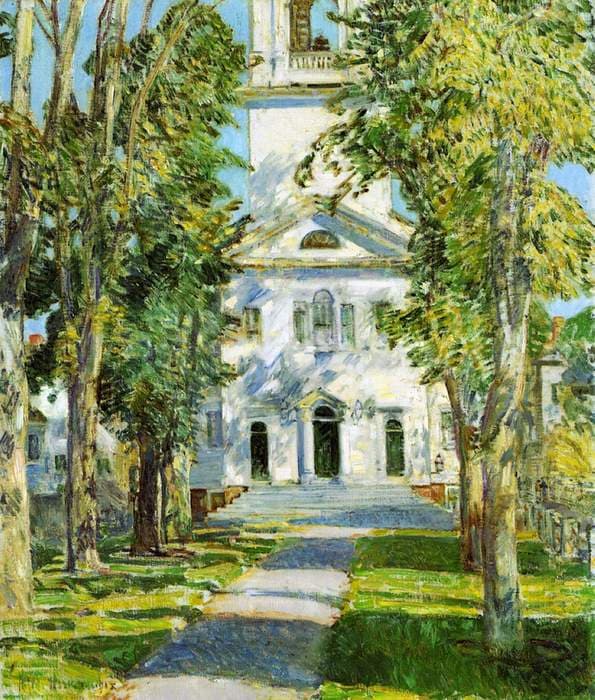 The Church at Gloucester — Childe Hassam
