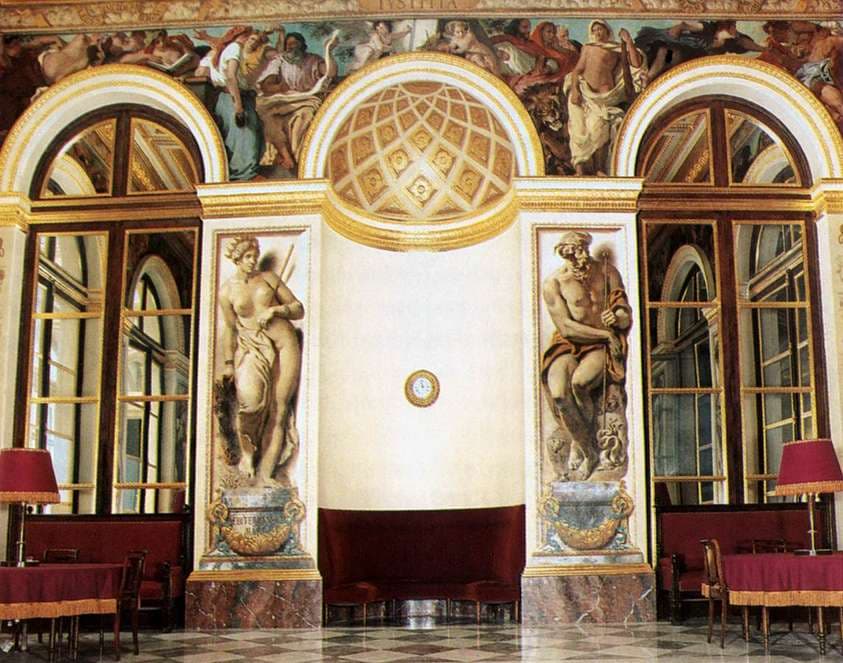 Frescoes on the west wall (Salon du Roi, Palais Bourbon, Paris) — Eugène Delacroix