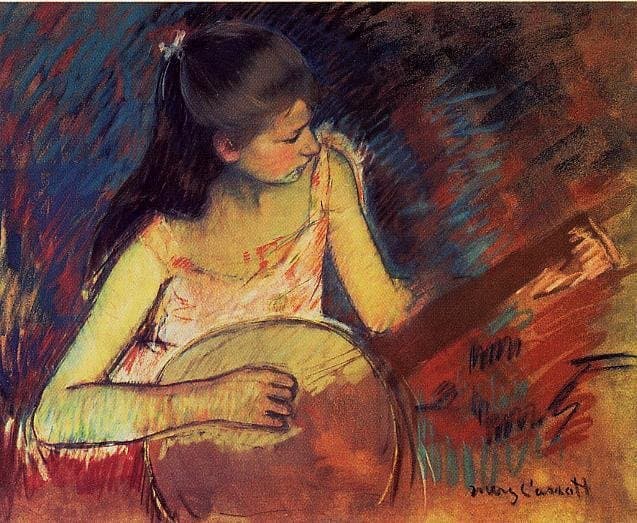 Girl with a Banjo — Mary Cassatt