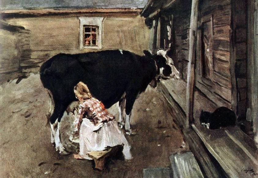 Farm Yard in Finland — Valentin Serov
