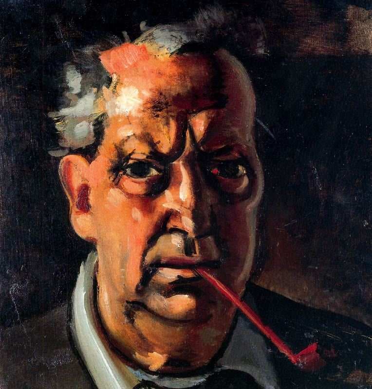Self-portrait with a pipe — André Derain