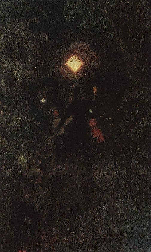 Walk with lanterns — Ilya Repin