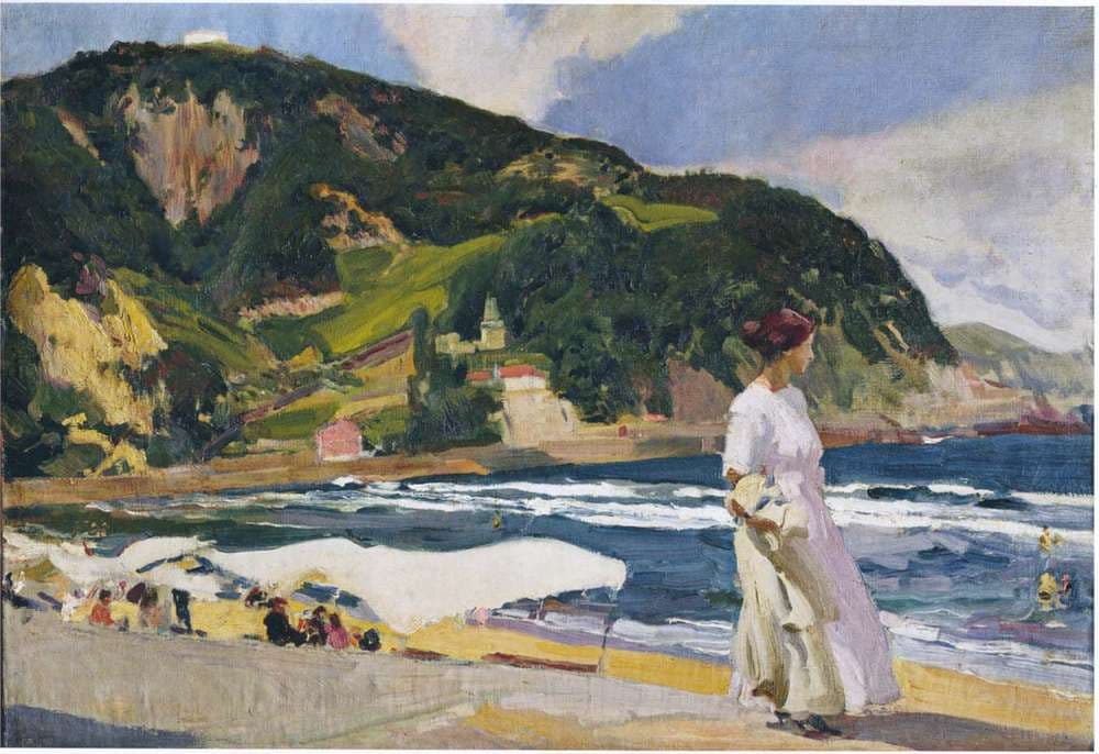Maria on the beach, Zarauz — Joaquín Sorolla