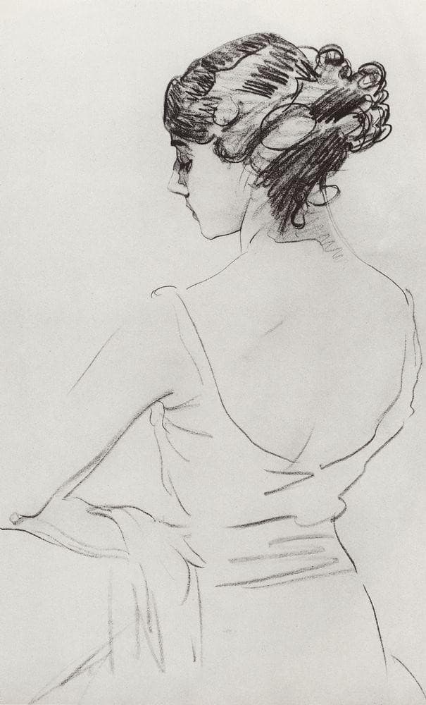 Portrait of Ballet Dancer T. Karsavina — Valentin Serov