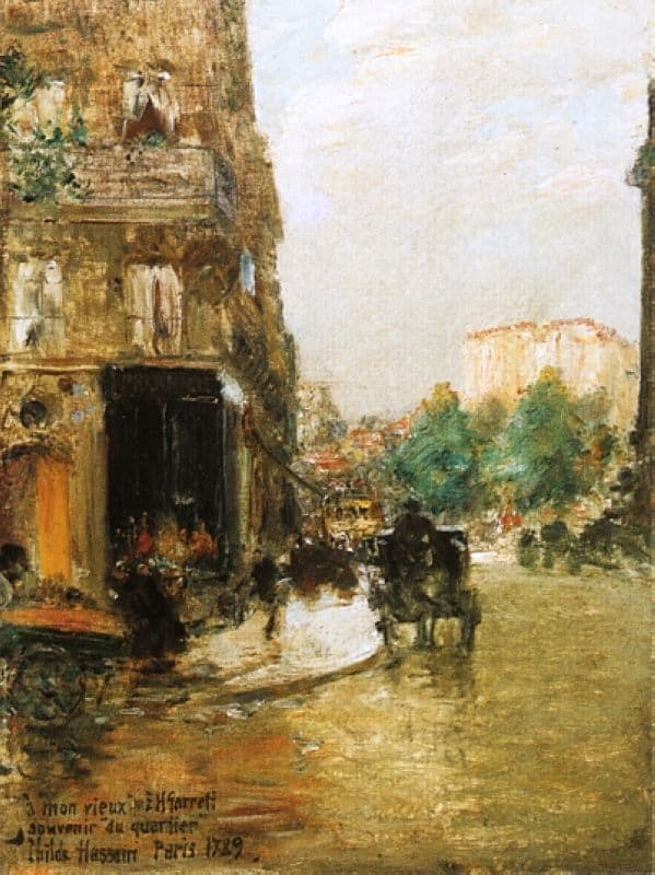 Paris Street Scene — Childe Hassam