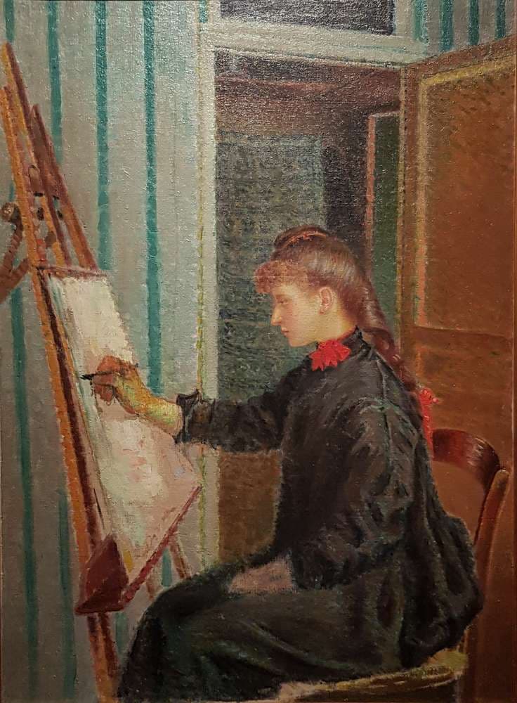 Jeune fille dessinant — Léo Gausson