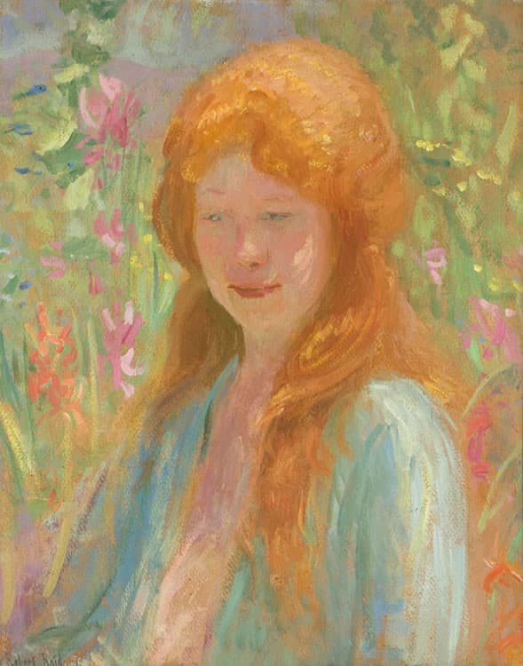 Portrait of a Young Women in Garden — Robert Reid
