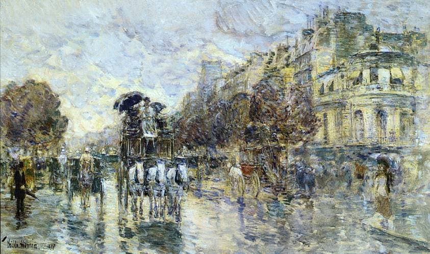 The Grands Boulevard, Paris — Childe Hassam