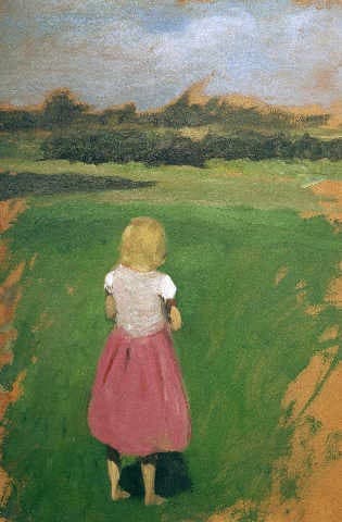 Maedchen auf der wiese — Hans am Ende