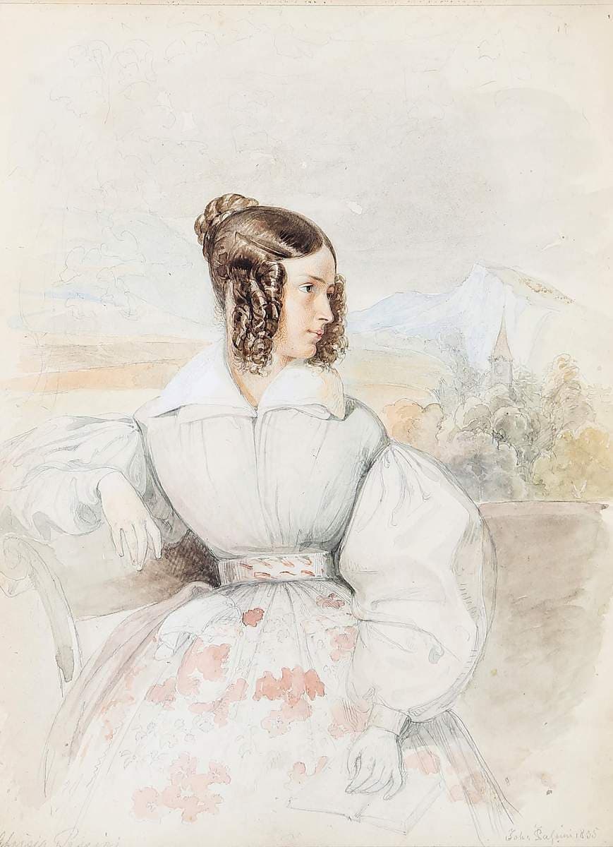 The artist's wife — Johann Nepomuk Passini