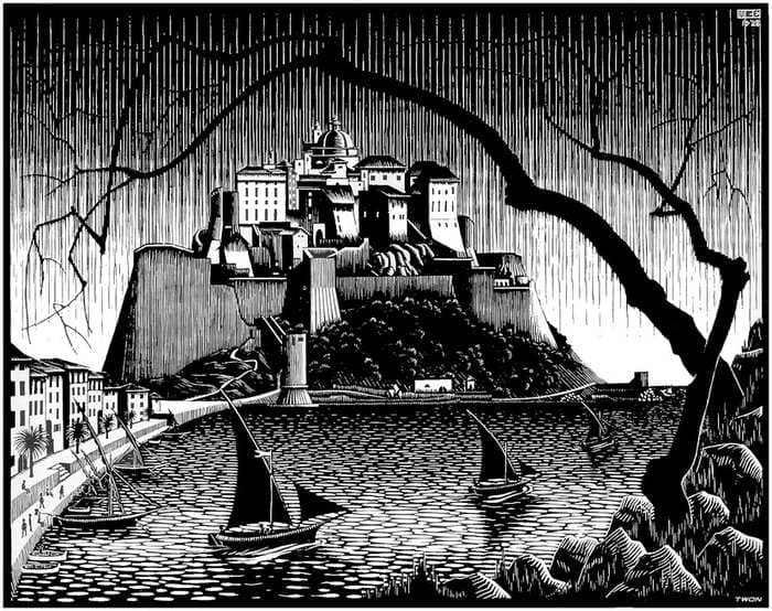 Citadel of Calvi Corsica — M.C. Escher