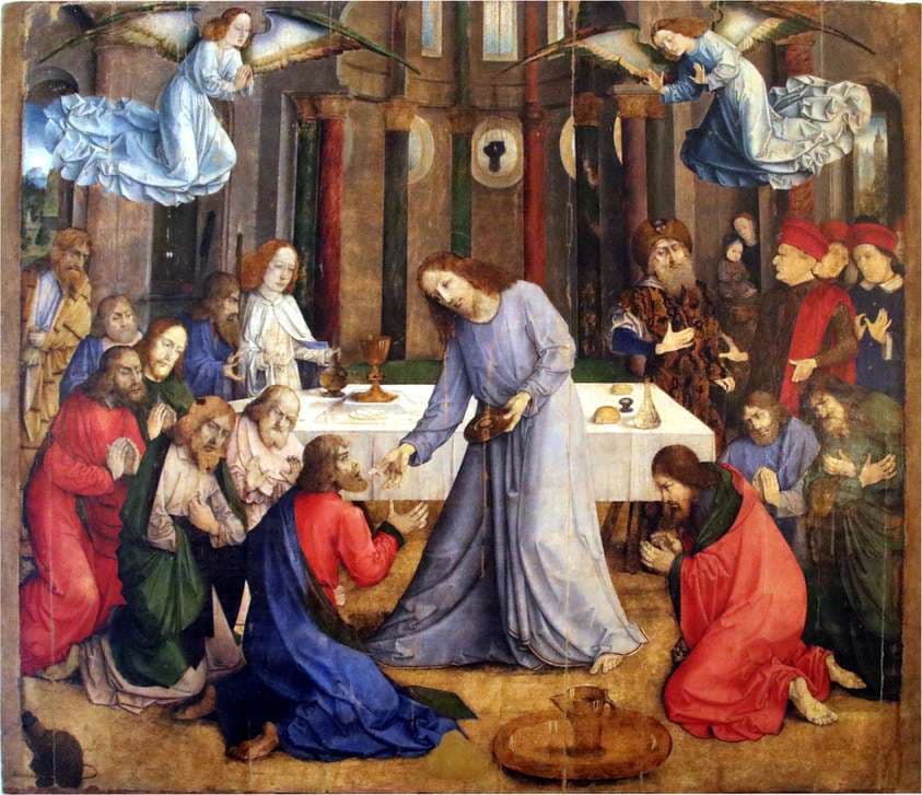The Communion of the Apostles (Eucharist Altarpiece) — Justus van Gent