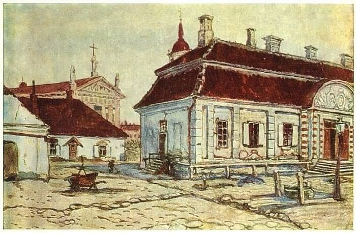 Vilna. The old manor house on Tilto Street. — Mstislav Dobuzhinsky