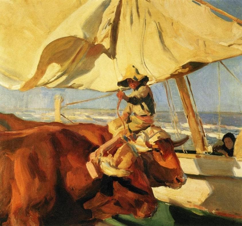 Afternoon Sun, Playa de Valencia — Joaquín Sorolla