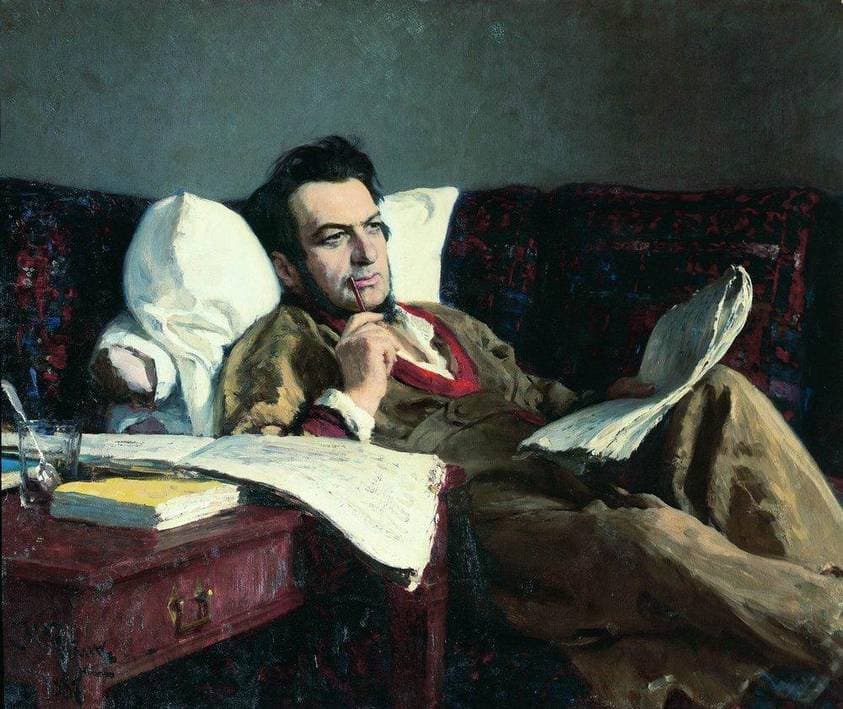 Portrait of the Composer Mikhail Glinka — Ilya Repin