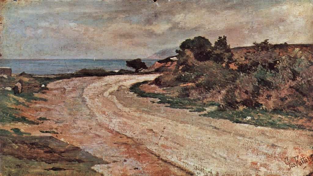 Road on the seashore — Giovanni Fattori